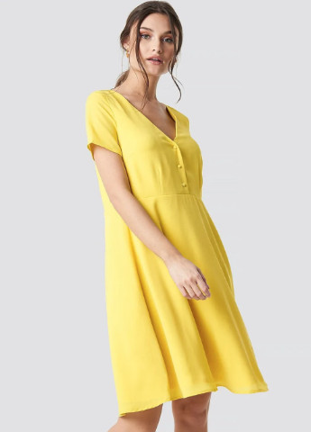 Жовтий сукня жовта літня легка шифон NA-KD