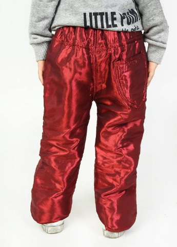 Бордовые кэжуал зимние брюки No Brand
