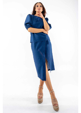 Темно-синяя кэжуал юбка Ри Мари
