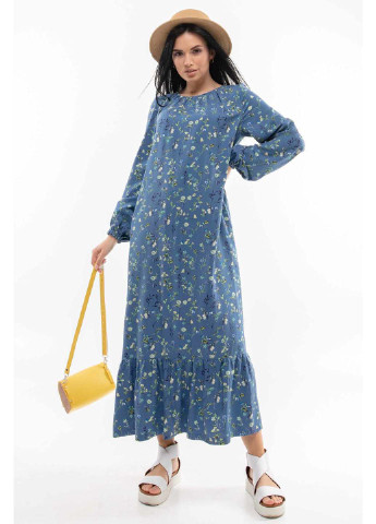 Синее кэжуал платье Ри Мари