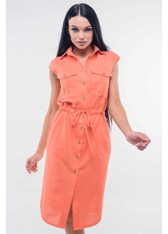 Оранжевое кэжуал платье Ри Мари