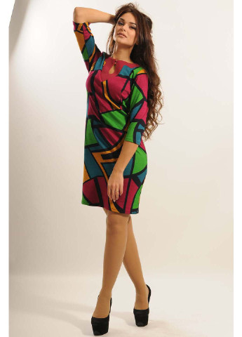Фуксиновое (цвета Фуксия) кэжуал платье Ри Мари