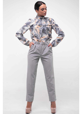 Серые кэжуал демисезонные брюки Ри Мари