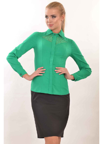 Зеленая демисезонная блуза Ри Мари