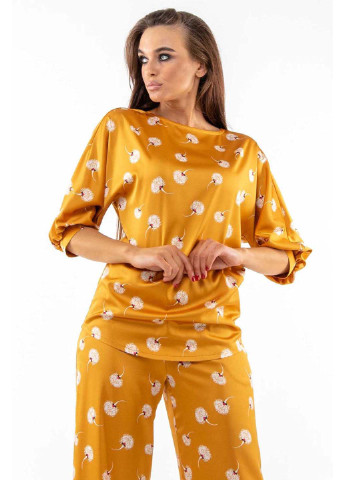 Золотая демисезонная блуза Ри Мари