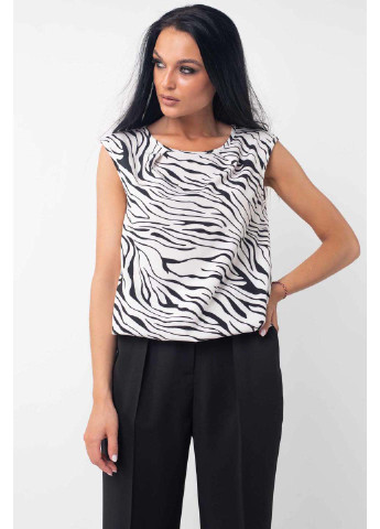 Чорно-біла демісезонна блуза Ри Мари