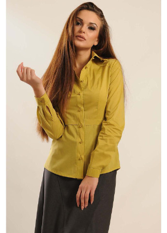 Оливковая демисезонная блуза Ри Мари