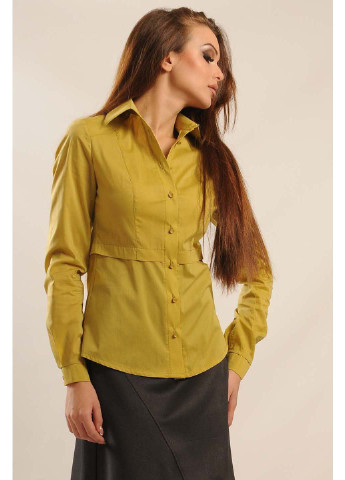Оливковая демисезонная блуза Ри Мари