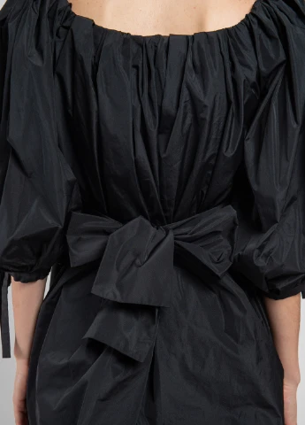 Черное кэжуал черное платье миди MSGM однотонное