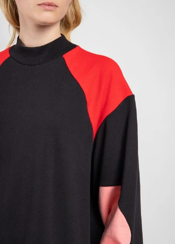 Черное кэжуал черное хлопковое платье MSGM однотонное