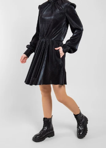 Черное кэжуал черное короткое платье MSGM однотонное