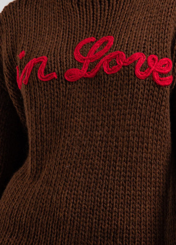 Темно-коричневый зимний свитер Wu Side