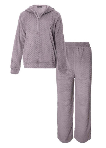 Серая зимняя пижама кофта + брюки Pretty You London Chevron-Grey