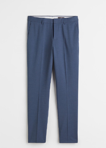 Темно-синие классические демисезонные брюки H&M