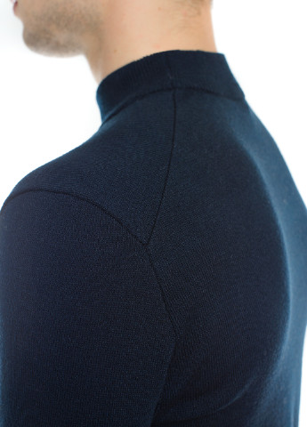 Темно-синій чоловічий светр з коміром "стійка" SVTR