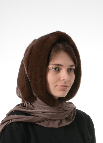 Женский зимний платок на голову из натурального меха норки Меховой Стиль паук (256789160)