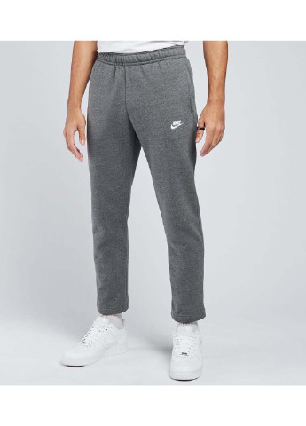 Серые кэжуал демисезонные брюки Nike