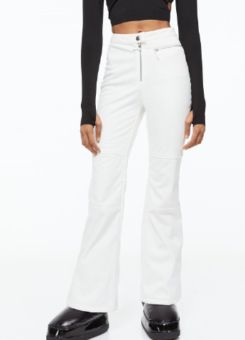 Белые кэжуал зимние брюки H&M
