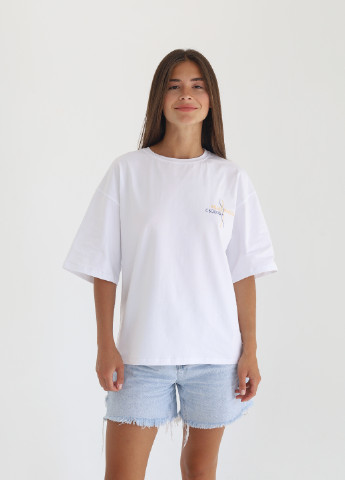 Біла всесезон футболка "днк" білого кольору Rebellis