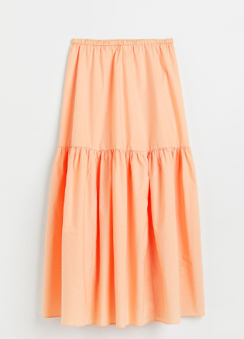 Оранжевая кэжуал однотонная юбка H&M