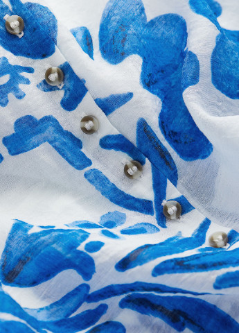 Синяя кэжуал с рисунком юбка H&M