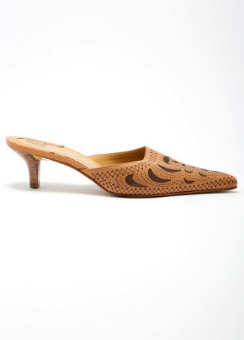 Жіночі туфлі на низькому підборі Темно-бежевий Fit Mix (256795753)