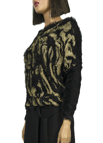 Черный демисезонный свитер джемпер Lowett