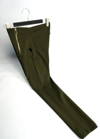 Темно-зеленые кэжуал демисезонные зауженные брюки Lowett