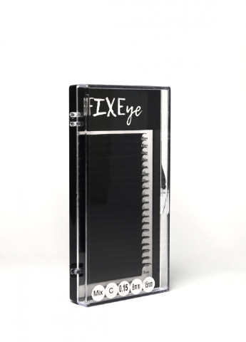 Ресницы для наращивания 20 линий MIX черные, изгиб C, толщина 0.15мм, длина 8-15 FIXEye HYLON LASH (256901287)