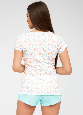 Комбинированная всесезон пижама женская (футболка+шорты) Roksana 1193