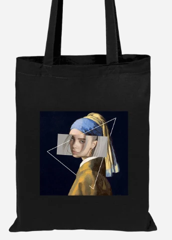 Эко сумка шопер Билли Айлиш Ренессанс (Billie Eilish Renaissance) (92102-1206-BK) черная MobiPrint Lite (256924060)