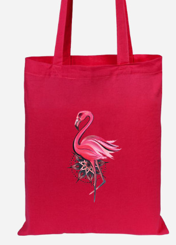Эко сумка шопер фламинго (92102-1481-RD) красная MobiPrint lite (256922169)
