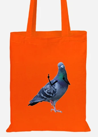 Эко сумка шопер Птицы SWAG (92102-1536-OG) оранжевая MobiPrint Lite (256924398)