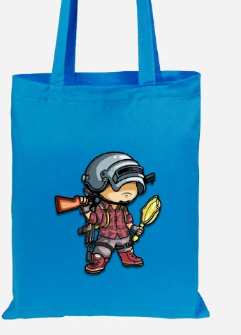 Эко сумка шопер PUBG (92102-1710-BL) синяя MobiPrint Lite (256920996)
