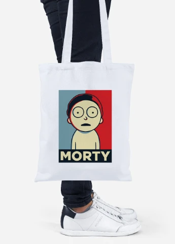 Еко-сумка шоппер Рік Санчез Рік та Морті (Rick Sanchez Rick and Morty) (92102-2931) біла MobiPrint Lite (256924103)