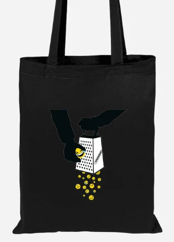 Еко-сумка шоппер Реальність (92102-2088-BK) чорна MobiPrint Lite (256923022)