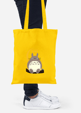 Еко-сумка шоппер Мій сусід Тоторо (My Neighbor Totoro) (92102-2657-SY) жовта MobiPrint Lite (256920684)