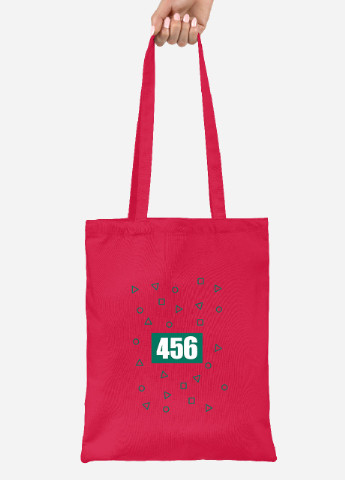 Эко сумка шопер Номер 456 Ли Чжунг-Чжае Игра в кальмара (Squid Game) (92102-3362-RD) красная MobiPrint lite (256920261)