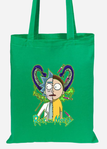 Еко-сумка шоппер Рік Санчез Рік та Морті (Rick Sanchez Rick and Morty) (92102-2935-KG) зелена MobiPrint Lite (256924409)