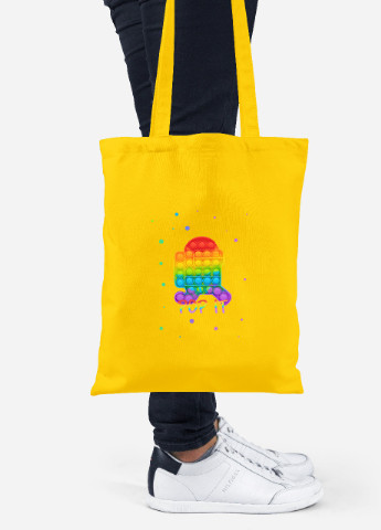 Еко-сумка шоппер Амонг Ас (Among Us) (92102-3280-SY) жовта MobiPrint Lite (256922422)