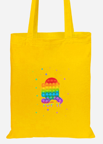 Еко-сумка шоппер Амонг Ас (Among Us) (92102-3280-SY) жовта MobiPrint Lite (256922422)