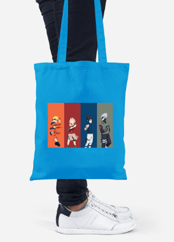 Эко сумка шопер Наруто (Naruto) (92102-3078-BL) синяя MobiPrint Lite (256922310)