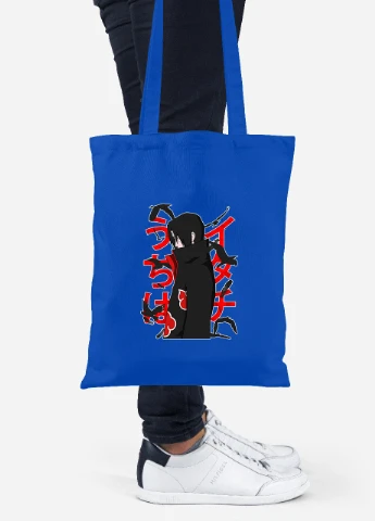 Еко-сумка шоппер Ітачі Учіха (Itachi Uchiha) (92102-2817-SK) голуба MobiPrint Lite (256920196)