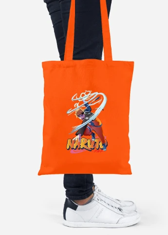 Еко-сумка шоппер Наруто Узумакі (Naruto Uzumaki) (92102-2814-OG) помаранчева MobiPrint Lite (256921083)
