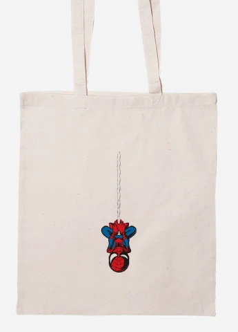 Еко-сумка шоппер Людина павук Марвел (Spiderman Marvel) (92102-1494-BG) бежева MobiPrint Lite (256924330)