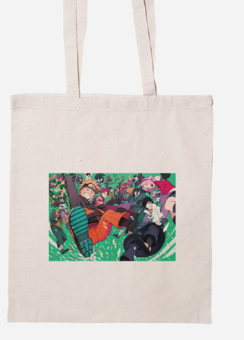Эко сумка шопер Наруто (Naruto) (92102-3091-BG) бежевая MobiPrint Lite (256921506)