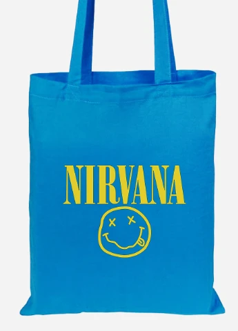 Еко-сумка шоппер Нірвана (Nirvana) (92102-1964-BL) синя MobiPrint Lite (256922005)
