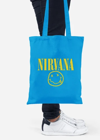 Еко-сумка шоппер Нірвана (Nirvana) (92102-1964-BL) синя MobiPrint Lite (256922005)