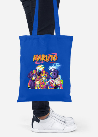 Эко сумка шопер Наруто (Naruto) (92102-3336-SK) голубая MobiPrint lite (256920163)