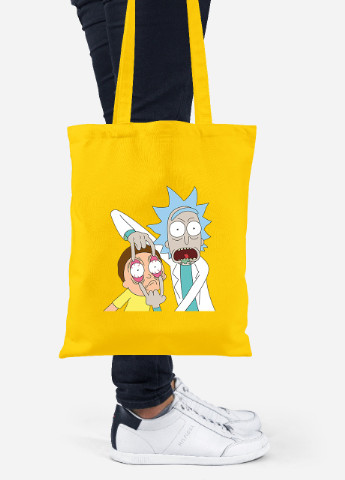 Эко сумка шопер Рик и Морти (92102-2082-SY) желтая MobiPrint Lite (256923671)
